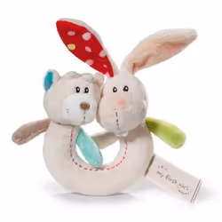 NICI Couple ring rattle Rabbit Tilli &amp; Bear Taps, 0,4 an(s)