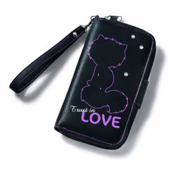 Neotilus Ay15 Porte-Monnaie Ayumi Love, Noir, Rose, Plastique, CE, 190 mm, 108 mm, 200 g