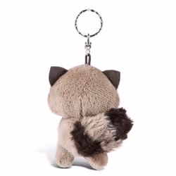 NICI Racoon Clooney Porte-clés Gris, Blanc