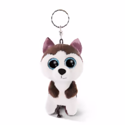 NICI Husky Barkley, Porte-clés, Noir, Blanc, Fibre, Métal, Peluche, Polyester, Chiffre, 3 an(s), Monobloc