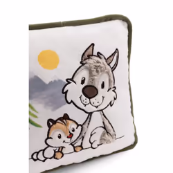 NICI Wolf Winny & Chipmunk Jojo Coussin décoratif