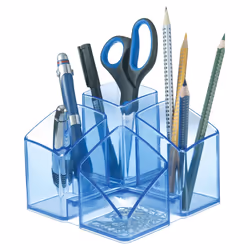 HAN Scala porte crayons et stylos Plastique Bleu, Translucide