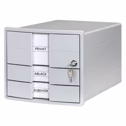 HAN 1018-11 bac de rangement de bureau Polystyrol Gris