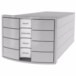 HAN IMPULS, 4 tiroir(s), Gris, Plastique, Polystyrène, 24 cm, 3,7 cm, 280 mm