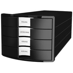 HAN 1012-13 bac de rangement de bureau Plastique, Polystyrène Noir