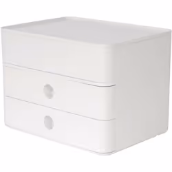 HAN 1100-12, Plastique, Blanc, 2 tiroir(s), 260 mm, 195 mm, 190 mm