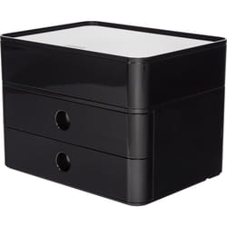 HAN 1100-13 bac de rangement de bureau Plastique Noir