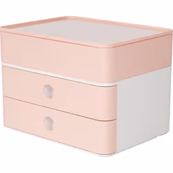 HAN 1100-86, Plastique, Rose, 2 tiroir(s), 260 mm, 195 mm, 190 mm