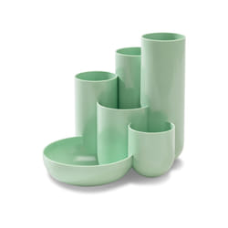 HAN Schreibtischköcher CAMPUS gruen/pastell mit 5 Röhren und 1 Polystyrène Vert