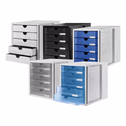 HAN 1450-64 bac de rangement de bureau Polystyrol Bleu, Gris - Vue supplémentaire 4