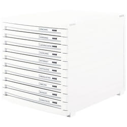 HAN CONTUR 1510-12 Caisson à tiroirs blanc DIN A4 DIN B4 DIN C4 Nombre de tiroirs: 10