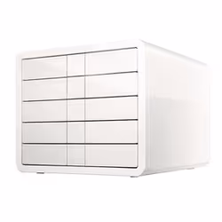 HAN 21551-12, 5 tiroir(s), Blanc, Brillant, Monochromatique, Blanc, CE