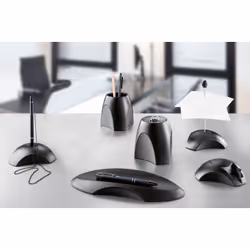 HAN DELTA distributeur de trombones Noir Plastique, Polystyrène