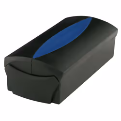HAN Visitenkartenbox VIP, A8, horizontale/verticale, Plastique, Polystyrène, Noir, Bleu, 120 mm, 245 mm