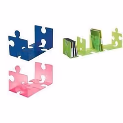 Serre-livres - HAN - PUZZLE - Set de 2 pièces - Vert translucide - Stable et démontable