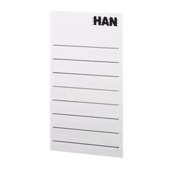 HAN 94100, Gris, Rectangle, Amovible, Noir sur gris, 65 mm, 104 mm