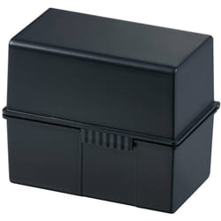 HAN - 976-K-13 Boîte à fiches noir nombre maximum de cartes: 400 cartes A6 horizontal couvercle utilisable comme bac supp