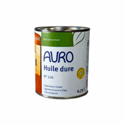 Huile dure Auro Classic n°126 0,75L pour sols en bois Deux utilisations sont possibles pour l'huile dure n°126 : Comme imprég ...