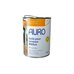 Huile pour terrasse Auro n°110-89 2,5L couleur mélèze prêt à l'emploi