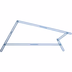 Gabarit angulaire • Aluminium • Pour supprimer et transférer des contours polygonaux • Presque toutes les lignes par assembla ...