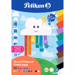Pelikan 101585, Multicolore, Monochromatique, 120 g/m², 230 mm, 330 mm, 20 feuilles