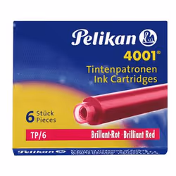 Pelikan TP/6, Rouge, Rouge, Stylo-plume, 6 pièce(s)