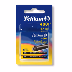 Pelikan Cartouches D'enrce TP/6, Noir, Noir, Allemagne, Ampoule, 12 pièce(s)