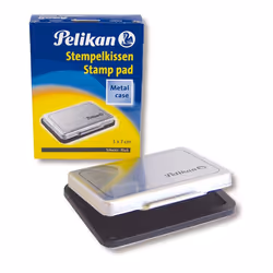 Pelikan Tampons encreurs avec boîtier en métal, Noir, Argent, Métal, 70 mm, 50 mm