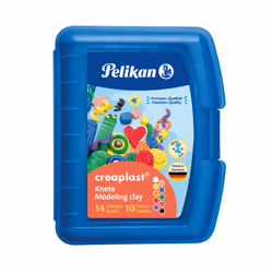 Pelikan Creaplast, Pâte à modeler, Multicolore, Enfant, 14 pièce(s), Garçon/Fille, 10 couleurs