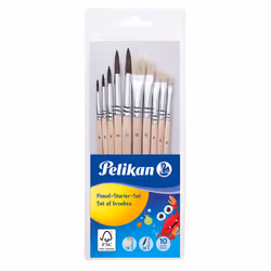 Pelikan 700405, Set de pinceaux, Assortie, Crin de poney, 10 pièce(s)