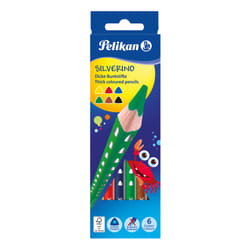 Pelikan 700610 crayon de couleur Noir, Marron, Vert, Rouge, Violet, Jaune 6 pièce(s)