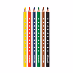 Pelikan 700610 crayon de couleur Noir, Marron, Vert, Rouge, Violet, Jaune 6 pièce(s)