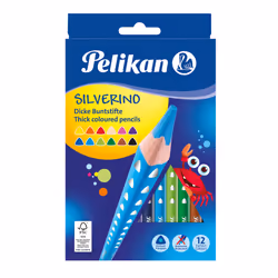 Pelikan 700627, Noir, Bleu, Marron, Vert, Bleu clair, Vert clair, Orange, Pêche, Rose, Rouge, Violet, Jaune, 12 pièce(s)