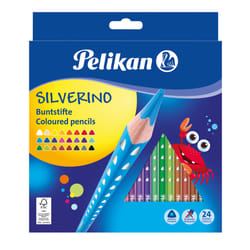 Pelikan 700665 crayon de couleur Noir, Bleu, Marron, Vert, Gris, Bleu clair, Vert clair, Multicolore, Orange, Pêche, Rose, Violet, Rouge, Violet, Blanc, Jaune 24 pièce(s)