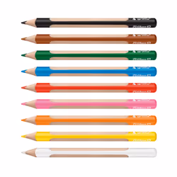 Pelikan 700856 crayon de couleur Noir, Bleu, Marron, Vert, Orange, Rose, Rouge, Blanc, Jaune 9 pièce(s)