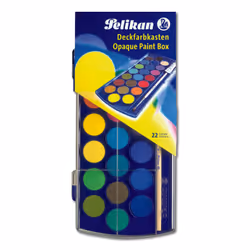 Pelikan Boîte de coul. Opaques F455/22 T21 - 22 couleurs + pinceau, Multicolore, 22 pièce(s)