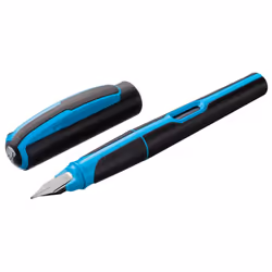 Pelikan 801263, Noir, Bleu, Système de remplissage cartouche, Acier inoxydable, Moyen, Allemagne, Boîte