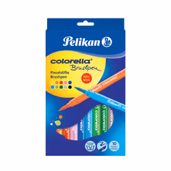 Pelikan Colorella Brushpen, Multicolore, Rond, Présentoir d'affichage, 10 pièce(s)