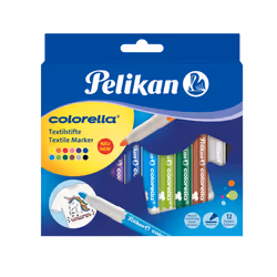Pelikan Colorella Textile, Multicolore, Moyen, Tissu, 12 pièce(s), Boîte avec crochet