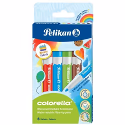Pelikan Colorella, 6 couleurs, Noir, Bleu, Marron, Vert, Rouge, Jaune, Multicolore, Rond, Enfants, 3 an(s)