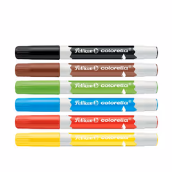 Pelikan Colorella stylo-feutre Noir, Bleu, Marron, Vert, Rouge, Jaune 6 pièce(s)
