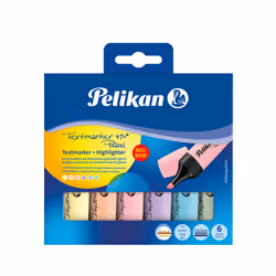 Pelikan 817325, 6 pièce(s), Bleu, Vert, Orange, Rose, Jaune, Pointe biseautée, Multicolore, Allemagne, Boîte
