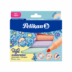 Pelikan Colorella Pastell, 6 couleurs, Multicolore, Pastel, Pointe ogive, 1 mm, 3 mm, Multicolore