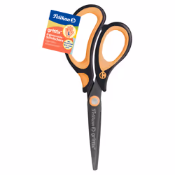 Pelikan griffix, Enfant, Découpe droite, Unique, Noir, Orange, Acier, Ciseaux pour loisirs créatifs