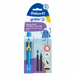 Pelikan griffix, Stylo à bille, Bleu, Bleu, Plastique, Pour droitier, Allemagne