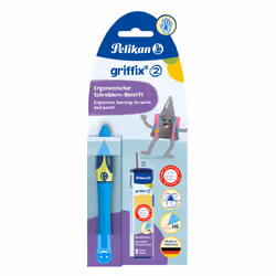 Pelikan griffix, Bleu, Plastique, Gris foncé, HB, Allemagne, 1 pièce(s)
