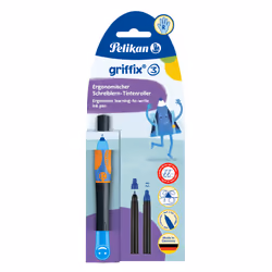 Pelikan griffix, Stylo à bille, Noir, Bleu, Plastique, Pour droitier, Allemagne