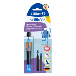 Pelikan griffix, Stylo à bille, Rose, Noir, Plastique, Pour gaucher, Allemagne