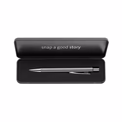 Pelikan Kugelschreiber Snap Metalic K10 Platin im Etui Bleu Stylo à bille rétractable avec clip Moyen 1 pièce(s)