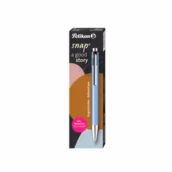 Pelikan Kugelschreiber Snap Metalic K10 Frostblau im Etui, Clip, Stylo à bille rétractable avec clip, Bleu, 1 pièce(s), Moyen